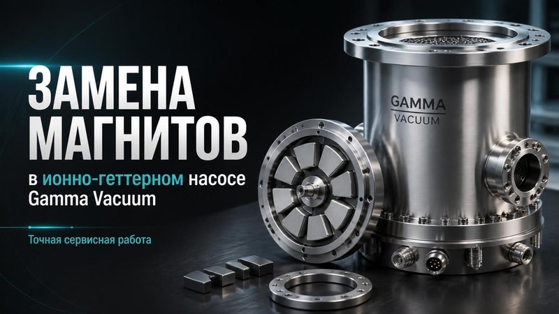 Замена магнитов в ионно-геттерном насосе Gamma Vacuum
