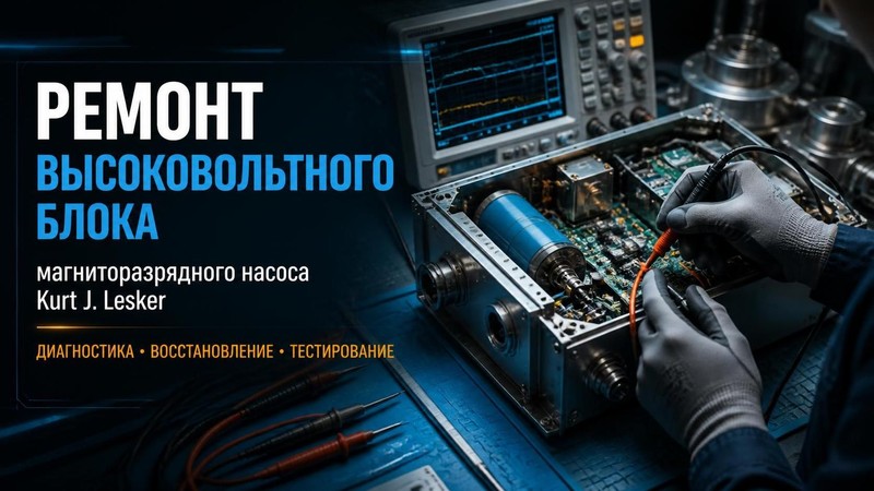 Ремонт высоковольтного блока магниторазрядного насоса Kurt J. Lesker