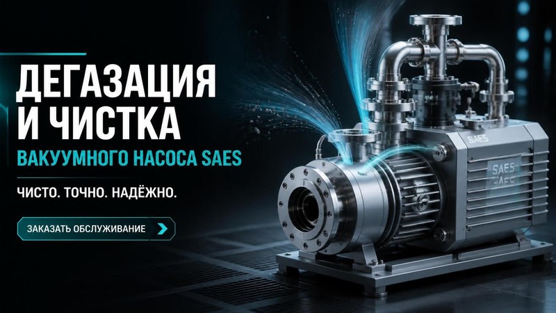 Дегазация и чистка вакуумного насоса SAES
