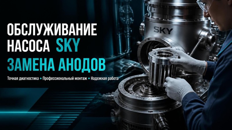 Обслуживание магниторазрядного насоса SKY: замена анодов
