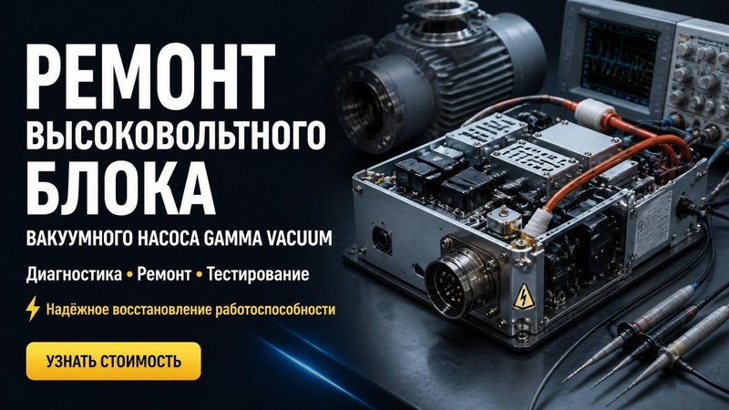 Ремонт высоковольтного блока вакуумного насоса Gamma Vacuum