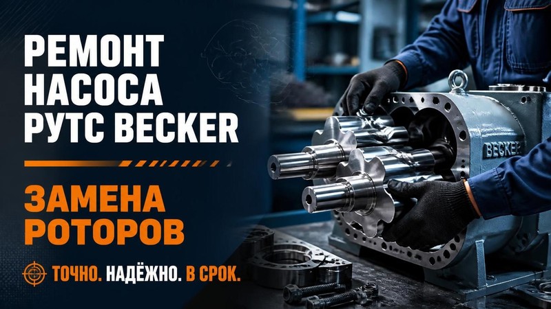 Ремонт насоса Рутса BECKER: замена роторов