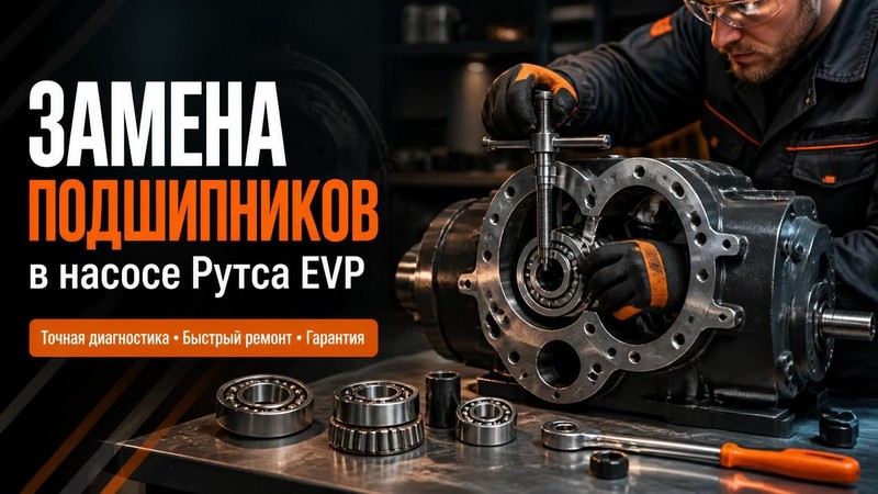 Замена подшипников в насосе Рутса EVP