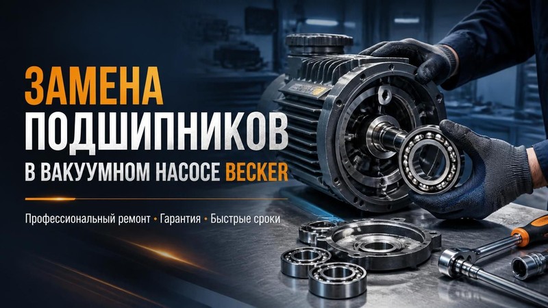 Замена подшипников в вакуумном насосе BECKER