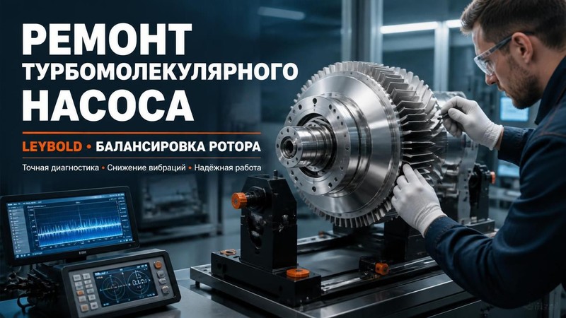 Ремонт турбомолекулярного насоса Leybold: балансировка ротора
