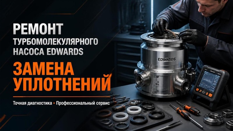 Ремонт турбомолекулярного насоса Edwards: замена уплотнений