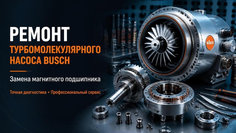 Ремонт турбомолекулярного насоса Busch: замена магнитного подшипника