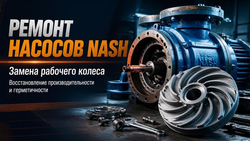 Ремонт водокольцевого насоса Nash: замена рабочего колеса