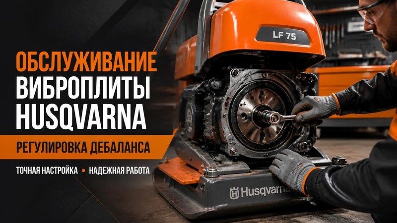 Обслуживание виброплиты Husqvarna: регулировка дебаланса