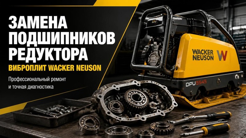 Замена подшипников редуктора виброплиты Wacker Neuson