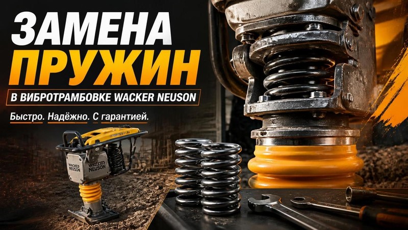 Замена пружин в вибротрамбовке Wacker Neuson