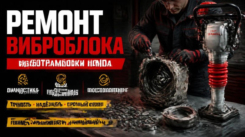 Ремонт виброблока вибротрамбовки Honda