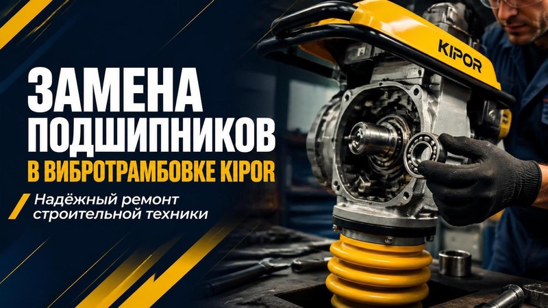 Замена подшипников в вибротрамбовке Kipor