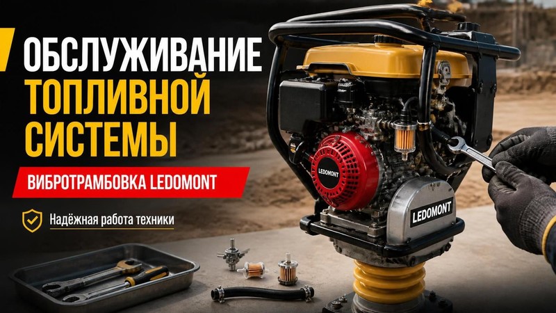 Обслуживание топливной системы вибротрамбовки Ledomont