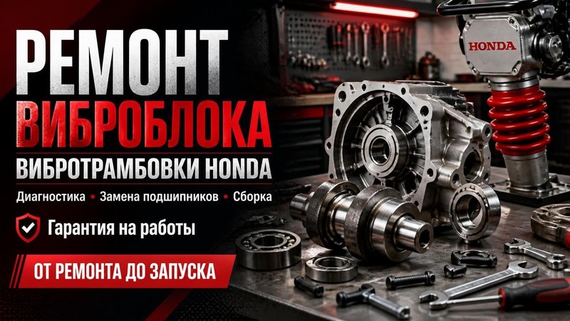 Ремонт виброблока вибротрамбовки Honda
