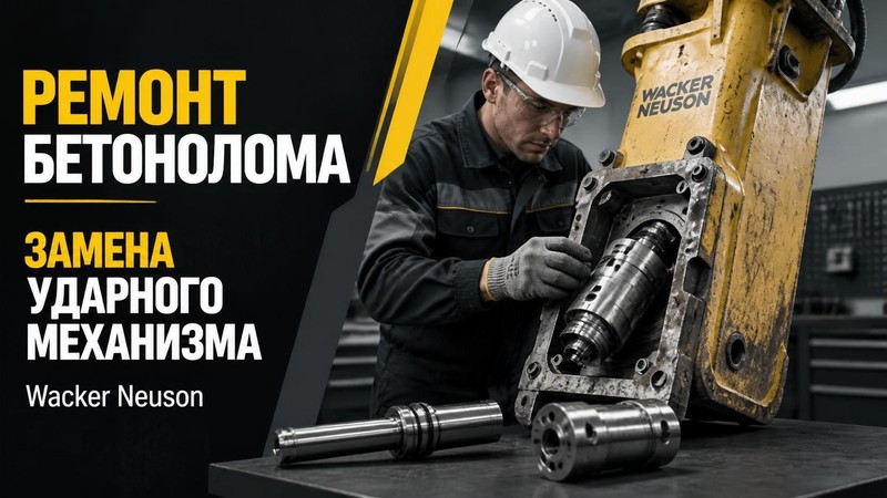Ремонт бетонолома Wacker Neuson: замена ударного механизма
