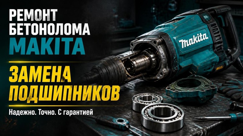 Ремонт бетонолома Makita: замена подшипников