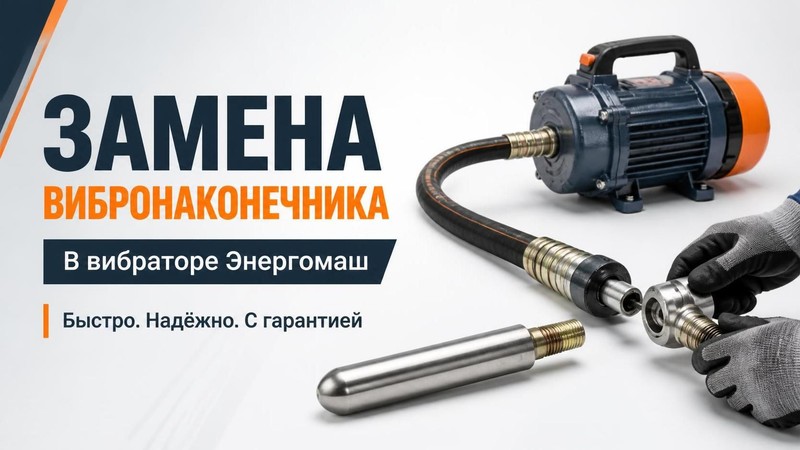Замена вибронаконечника в вибраторе Энергомаш