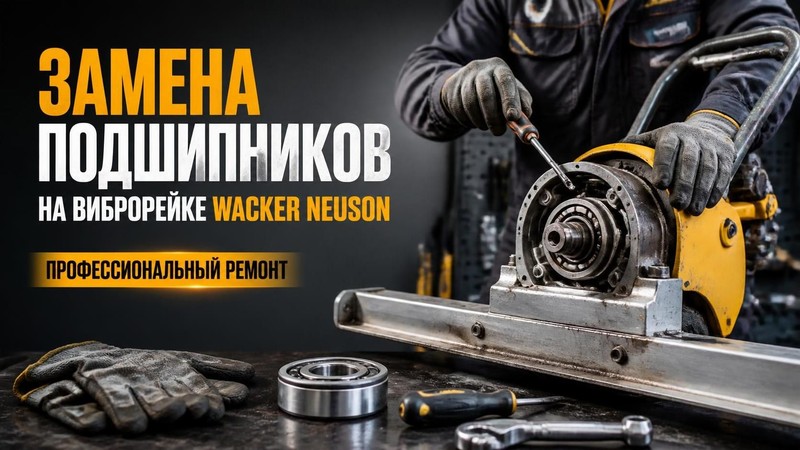Замена подшипников на виброрейке Wacker Neuson