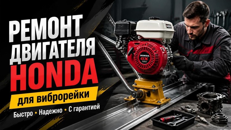 Ремонт двигателя Honda для виброрейки