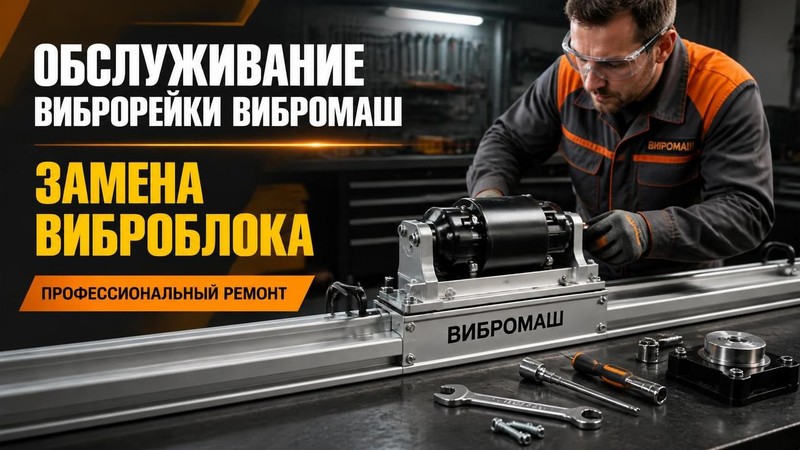 Обслуживание виброрейки ВИБРОМАШ: замена виброблока