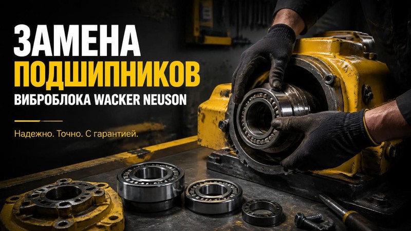 Замена подшипников виброблока Wacker Neuson