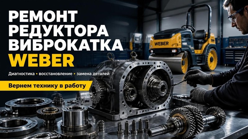 Ремонт редуктора виброкатка Weber