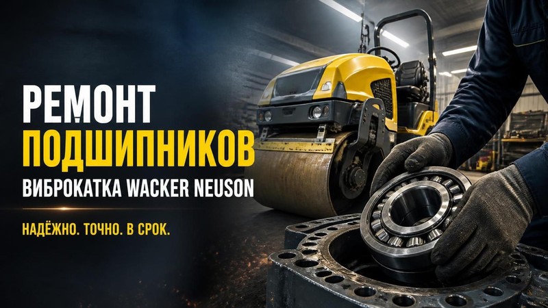 Ремонт подшипников виброкатка Wacker Neuson