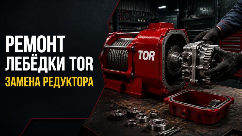 Ремонт лебедки TOR: замена редуктора
