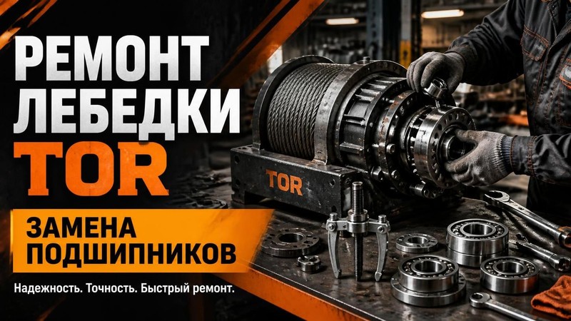 Ремонт лебедки TOR: замена подшипников