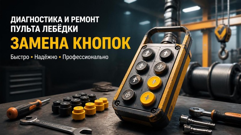 Диагностика и ремонт пульта лебедки Комплект: замена кнопок