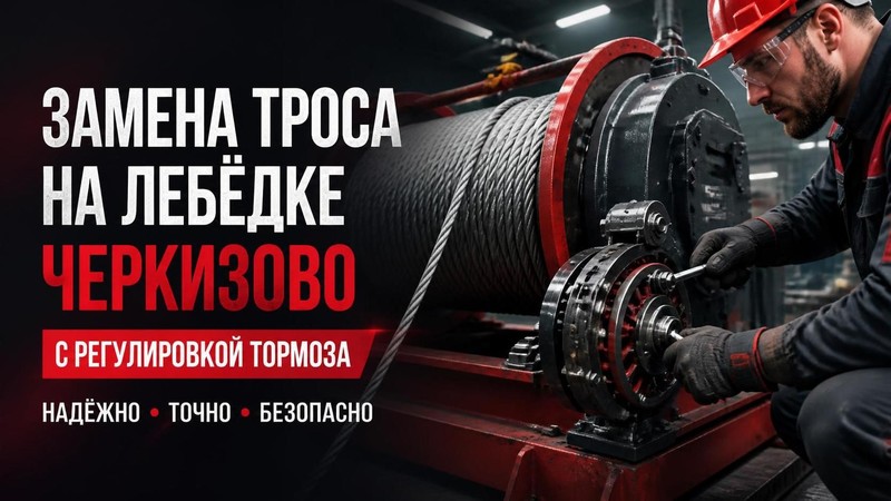Замена троса на лебедке Черкизово с регулировкой тормоза