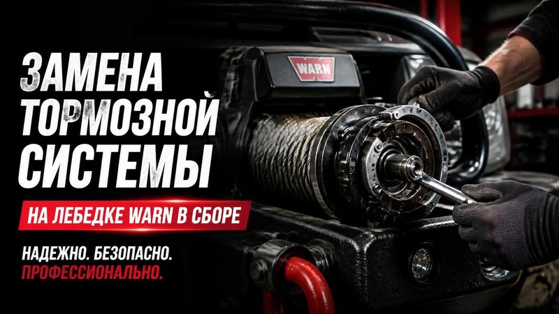 Замена тормозной системы на лебедке WARN в сборе