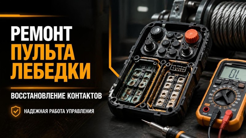 Ремонт пульта управления лебедкой Комплект: восстановление контактов