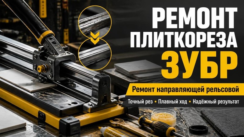 Ремонт плиткореза ЗУБР: ремонт направляющей рельсовой
