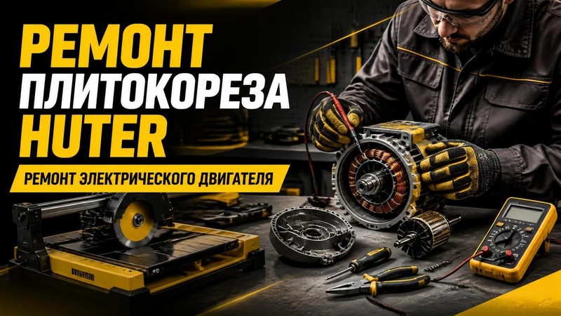 Ремонт плиткореза Huter: ремонт двигателя электрического