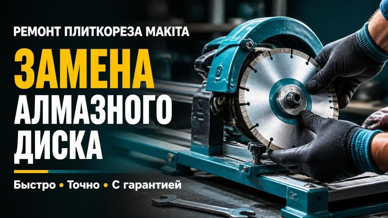 Ремонт плиткореза Makita: замена режущего алмазного диска