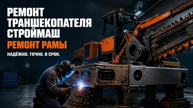 Ремонт траншеекопателя Строймаш: ремонт рамы