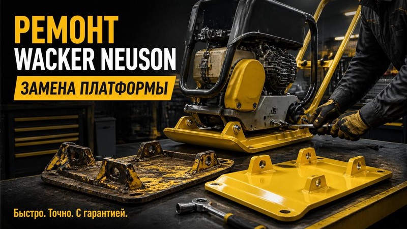 Ремонт сатинировальной машины Wacker Neuson: замена платформы