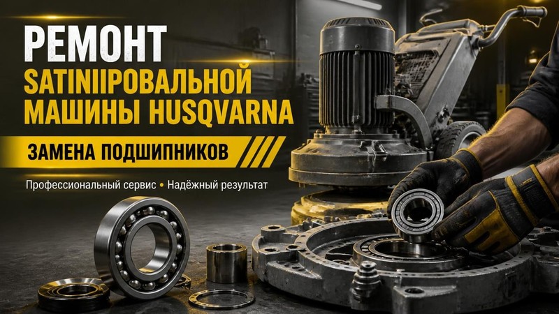 Ремонт сатинировальной машины Husqvarna: замена подшипников