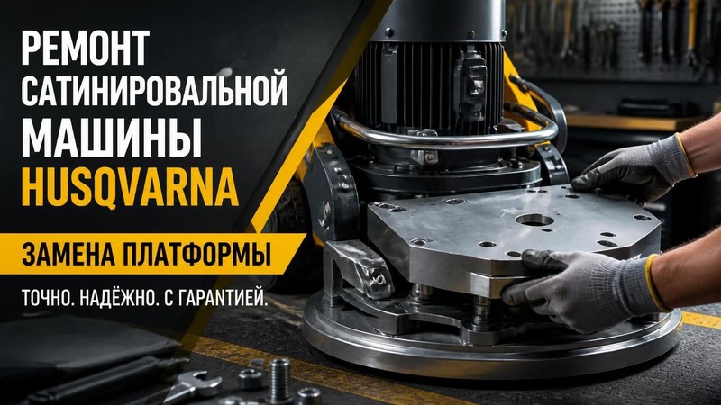 Ремонт сатинировальной машины Husqvarna: замена платформы