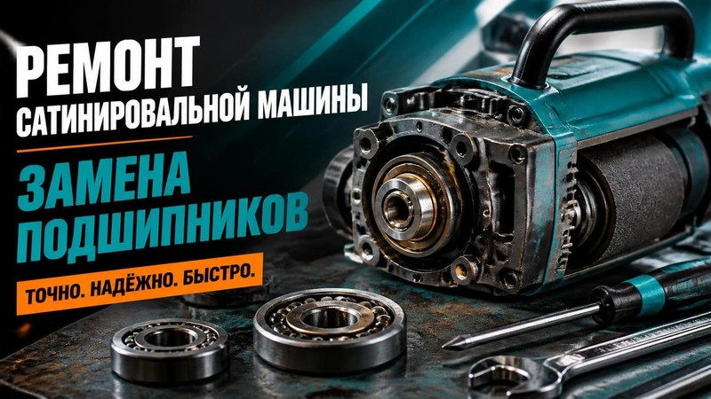 Ремонт сатинировальной машины Makita: замена подшипников