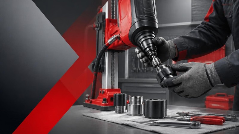 Ремонт установки алмазного бурения HILTI: замена патрона