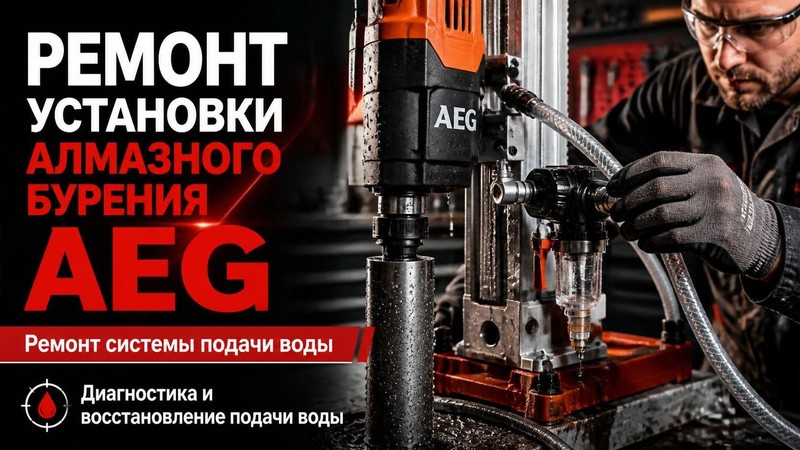 Ремонт установки алмазного бурения Aeg: ремонт системы подачи воды