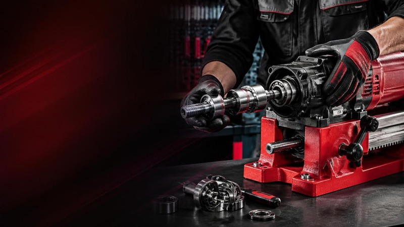 Ремонт установки алмазного бурения HILTI: замена шпинделя