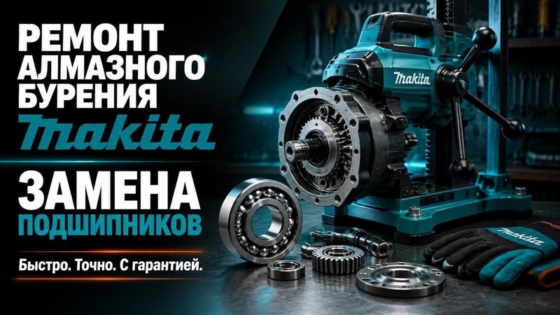 Ремонт установки алмазного бурения Makita: замена подшипников