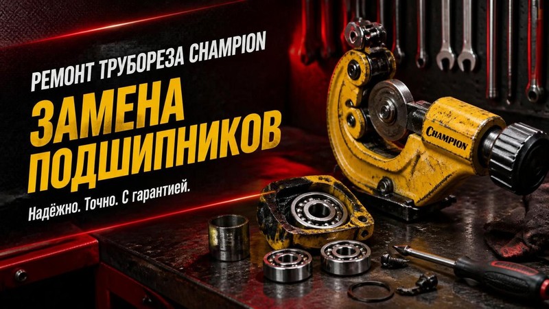 Ремонт трубореза CHAMPION: замена подшипников