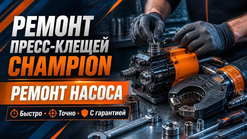 Ремонт пресс-клещей CHAMPION: ремонт насоса