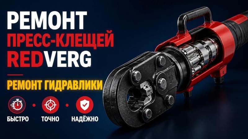 Ремонт пресс-клещей RedVerg: ремонт гидравлики