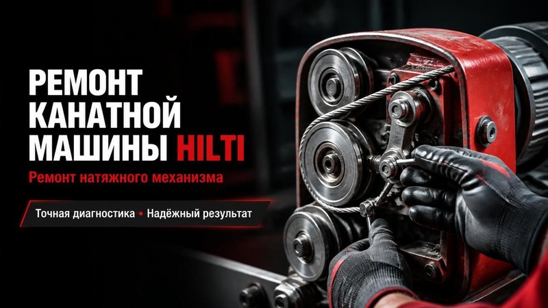 Ремонт канатной машины HILTI: ремонт натяжного механизма